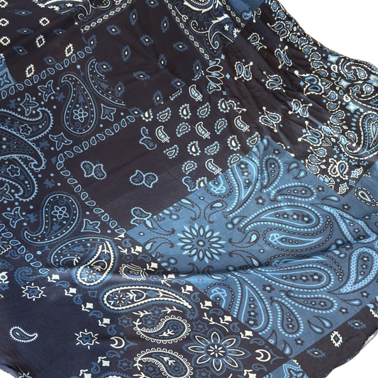 Ottotredici 813 Blue Paisley Printed Scarf