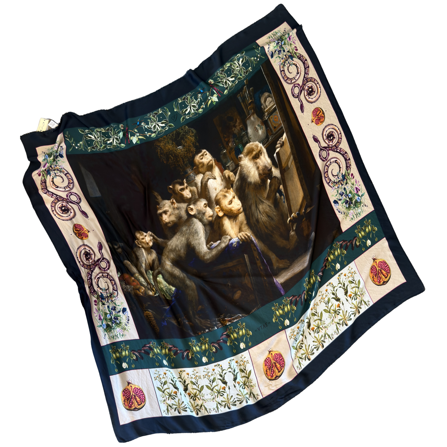 Controfigura Monkey Print in Satin Silk