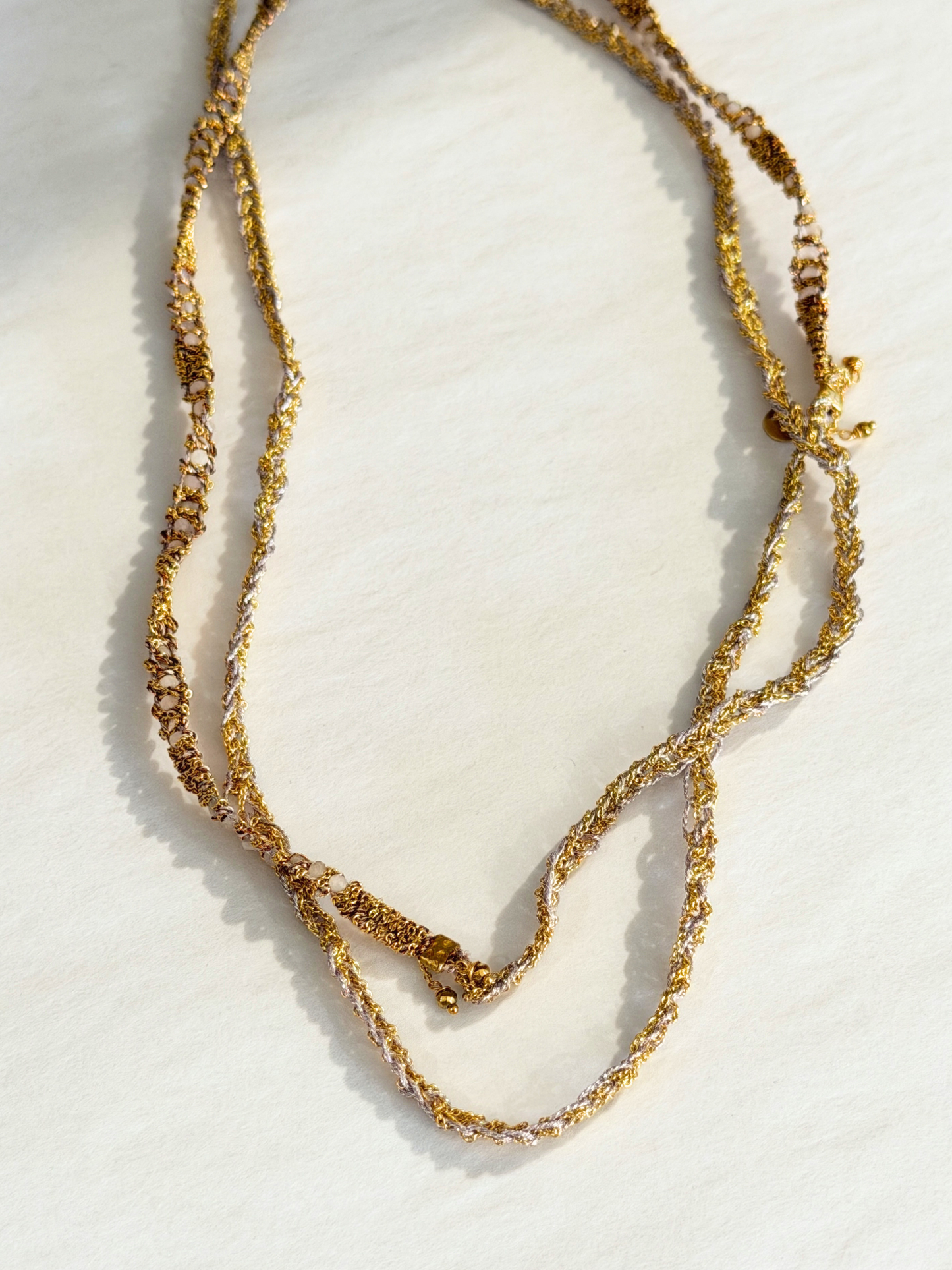 Dag Gioielli Gold & Silver with Kunzite Necklace
