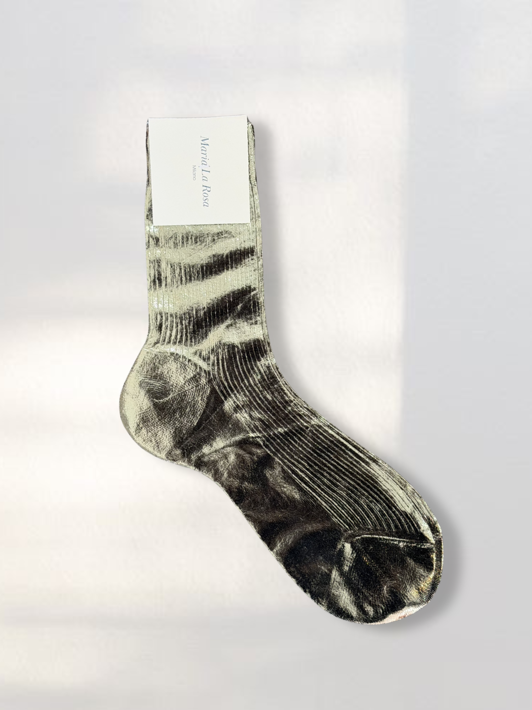 Maria La Rosa Laminated Socks in Grey