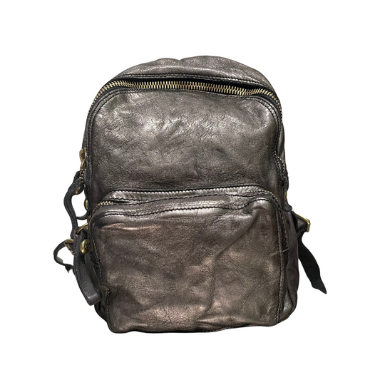 Campomaggi Metallic Mini Backpack in Grigio