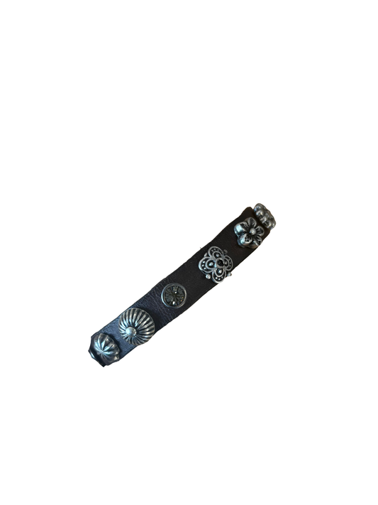 Campomaggi Studded Leather Bracelet in Moro