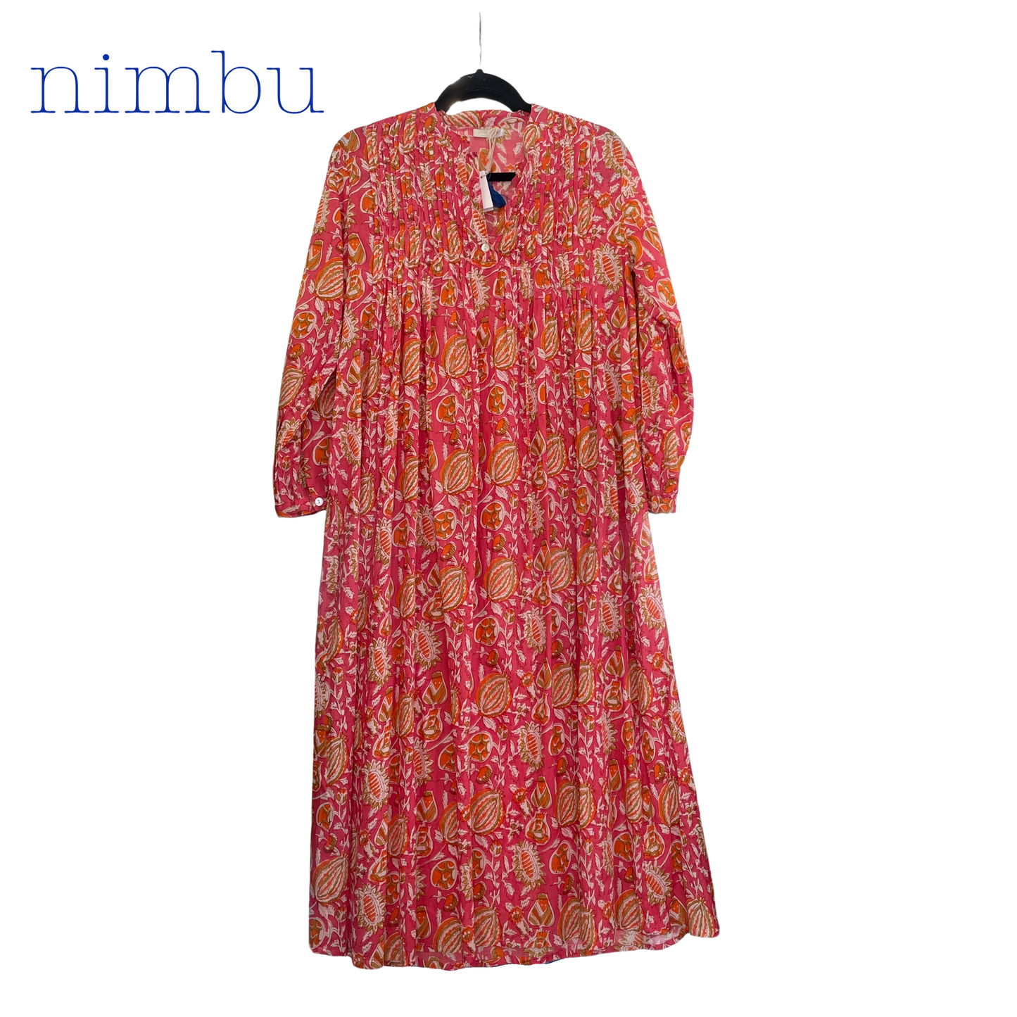 Nimbu Arhat Long Dress in Anshi Rose
